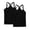 Black, variant on 2-Pack Girls Tank Tops Racerback Camisole Undershirts Spaghetti Strap Basic Camis Dance Clothes (Hot Pink, 3-4 Years)