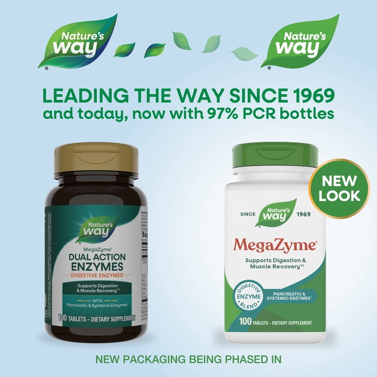 Nature's Way Mega-Zyme Tablets, Pancreatic & Systemic Enzymes