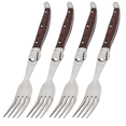 thumbnail image 1 of Steak Knives Set of 4,Black And Triple Rivet Fine-Edge Stainless Steel Sharp Blade Flatware Steak Knife Set,For Restaurant Tableware Kitchen Camping, Dishwasher Safe, 1 of 5