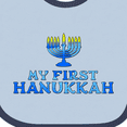 thumbnail image 4 of Inktastic My First Hanukkah with Menorah Boys or Girls Baby Bib, 4 of 4