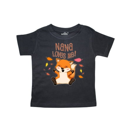 

Inktastic Nana Loves Me!- cute baby fox Gift Toddler Boy or Toddler Girl T-Shirt