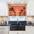 thumbnail image 6 of Palm Tree Kitchen Curtains 2 Panels UV Protected Tier Curtains, Half Window Curtains Kitchen Tiers for Guest Room Bathroom Sink Laundry Room Basement,24"x27", 6 of 7