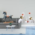thumbnail image 2 of Figura De Familia De Elefantes Y Caballos De Pie, Escultura Feng Shui, Estatua De Animal, Adorno De Escritorio, Sala De Estar, Estantería, Dormitorio, Manualidades, Decoración, 2 of 8