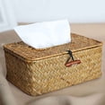 thumbnail image 2 of Vintage Handcraft Straw Woven Tissue Box Napkin Holder Organizer Home Decor Facial Tissue Box Decorative Woven Paper Holder Napkin Dispenser, 2 of 8