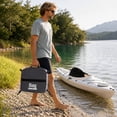 thumbnail image 3 of Waterproof Kayak Deck Bag, 9.84x9.84x3.15in Paddleboard Storage Pouch with 4 Hooks, Compact Dry Bag for Beach & Outdoor Essentials, 1PC (Black), 3 of 3