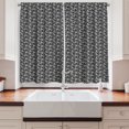 thumbnail image 2 of Ambesonne Vintage Floral Kitchen Curtains, Swirl Flower Antique, 55"x36", Charcoal Grey White, 2 of 3