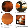 thumbnail image 3 of Designart "Baobab Sunset Shadows" Tree Baobab Wall Art Living Room, 3 of 7