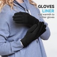thumbnail image 6 of OZERO Mens & Womens Winter Gloves Polar Fleece Snow Gloves with Elastic Cuff Black, 6 of 9