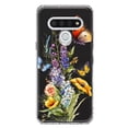 thumbnail image 1 of MUNDAZE LG Stylo 6 Étui de Protection Hybride Transparent Antichoc Fleurs Papillons Jaune Violet Printemps, 1 of 6