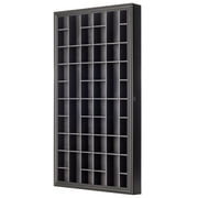Gallery Solutions Black Wall-Mounted Curio & Shot Glass Display Case - 17x 32 Glass Door