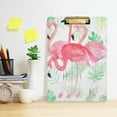 thumbnail image 6 of FMSHPON Watercolor Flamingo Leaves Clipboard Hardboard Wood Nursing Clip Board and Pull for Standard A4 Letter 13x9 inches, 6 of 8
