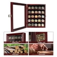 thumbnail image 7 of Atsknsk Military Challenge Coin display Case with HD Toughened Glass and Hanging Mount, Coin display , Rack with Removable 2 Grooves Shelves, Mahogany Finish, 7 of 7