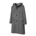 thumbnail image 6 of Winter clothing for women Plus Size Casual Winter Warm Long Hooded Overcoat Loose Fit Long Sleeve Daily Wear Solid Color Long Length Outerwear Jacket, 6 of 6