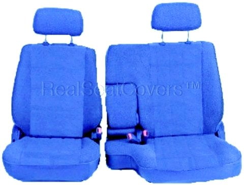 Durafit Seat Covers T772-GRAY with Blue Insert Velour Toyota Tacoma 60/40 Split Bench Custom Seat Covers Automotive Velor 