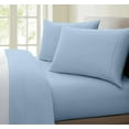 thumbnail image 2 of 400 Thread Count - Boat Sheet Set 4 Piece - 100% Egyptian Cotton - 8" Deep Pocket - Extra Soft and Luxury - Universal - XL - V Berth Size Fits Perfectly - Light Blue Solid., 2 of 5