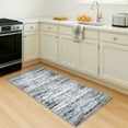 thumbnail image 2 of Suelur Runner Rugs 2x5 Non slip Rug Runners Washable Hallway Runner Rubber Backing Soft Print Runners for Entryway Indoor Bedroom Laundry Room, Black Gray White, 2 of 9