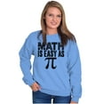 thumbnail image 4 of Math Is Easy As Funny Teacher Nerdy Unisex Plus Fleece Graphic Sweatshirt Brisco Brands 2X, 4 of 5