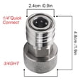 thumbnail image 3 of Adaptateur de Boyau d'Arrosage vers Mini Laveuse 3/4 à 1/4 Po Boyau d'Arrosage Fixation de Laveuse à Pression Raccord de Boyau d'Eau vers Laveuse Acier Inoxydable, 3 of 8