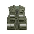 thumbnail image 3 of Chaleco reflectante de verano, ropa de trabajo de seguridad, uniforme de equipo de rescate con logotipo impreso, camiseta sin mangas informal aplicable a escenas, 3 of 5