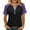 Purple, variant on Womens V Neck Basic Tops Comfy Short Sleeve Dressy Henley Shirt Trendy Casual Color Block Baseball Tunic T Shirts