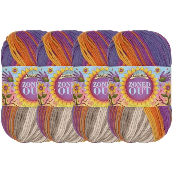JubileeYarn Zoned Out Yarn - 100g/Skein DK Cotton - Portal - 4 Skeins