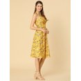 thumbnail image 4 of INSPIRE CHIC Robe à Bretelles Réglables à Motif Floral Torsadé pour Femmes, 4 of 6
