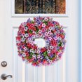 thumbnail image 6 of Clearance! Artificial Flower Wreath 14 Inch Front Door Decor with Mixed Greenery All Season Hanging Wreath for Spring Summer Christmas Wedding Indoor Outdoor Wall Garden Gate Decor, 6 of 9