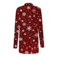 thumbnail image 3 of Christmas Cardigan for Women Open Front Knit Sweater Long Sleeve Casual Holiday Tops Xmas Tree Graphic Coat, 3 of 6