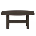 thumbnail image 6 of Furinno Simple 2-Tier Coffee Table, Brown Center Table wih Open Shelf, Side Table Tabletop with Soft Edges, for Living Room, Home Office, Dark Brown, 6 of 6