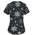 thumbnail image 5 of Wirziis Christmas Costumes for Women Nursing Scrub Tops Christmas Printed Working Uniform Short Sleeve V-Neck Workwear Blouse T-shirt with Pockets, 5 of 5