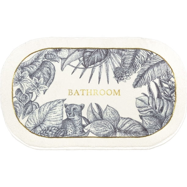 Bewildely Alfombrilla de baño antideslizante de poliéster con absorción de agua, alfombrilla para puerta de ducha, cocina, baño, dormitorio, Suministros de limpieza para el hogar 50x80cm Tipo 1