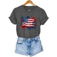 thumbnail image 7 of Vetsdori American Flag T Shirts for Women Graphic Short Sleeve Pullover Independence Day Crew Neck,4th of July USA Years Anniversary Casual Red White and Blue Womens Shirts Fashion, 7 of 7