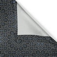 thumbnail image 6 of Ambesonne Moroccan Valance & Curtain, Geometric Star Royal, 55"x30", Black Cream Blue, 6 of 6