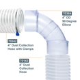 thumbnail image 3 of Codo recolector de polvo POWERTEC 70364V, 90°, 4 pulgadas, transparente, 3 of 4