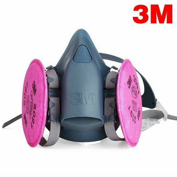 3M Half Face Silicone Respirator Mask & 2- 2091 P100 Particulate Filters MEDIUM