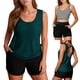 thumbnail image 2 of Plus Tamaño Traje de Baño Tops para las Mujeres 3 Piezas Tankini Conjunto con Pantalones Cortos de Baño Y Sujetador Superior Modesto Traje de Baño, 3 Piezas Traje de Baño Conjuntos para las Mujeres, 2 of 9