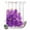 Purple, variant on No Hook Shower Curtain, Burnt Orange Shower Curtains for Bathroom with See Through Top Window, Sparkle Gold Stained Floral Flower Art Waterproof & Washable Bath Curtain 60"x72"