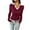 Red, variant on Women's T Shirts For Casual Styling Elegant Fit Knitted Collar Top Without Buttons T Shirts Womens