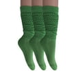 thumbnail image 4 of Slouchy Socks for Women Pack 3 Pairs Cotton Shoe Size 5 to 10 - Forest Green, 4 of 14