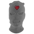 thumbnail image 1 of Gravity Threads Video Game Heart 3-Hole Ski Mask - Heather Grey, 1 of 2