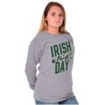 thumbnail image 4 of St Patricks Irish For A Day Clover Long Sleeve TShirt Men Women Brisco Brands S, 4 of 6