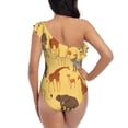 thumbnail image 5 of Honeii Cute Animals for women's one-piece swimsuit featuring a chic one-shoulder design experience elegance and style in the water-Large, 5 of 6