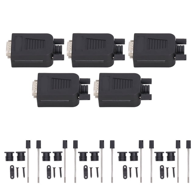 Serial Port Male Adapter,5 Sets DB9 RS232 D Serial Adapter D Male Adapter High-End Performance