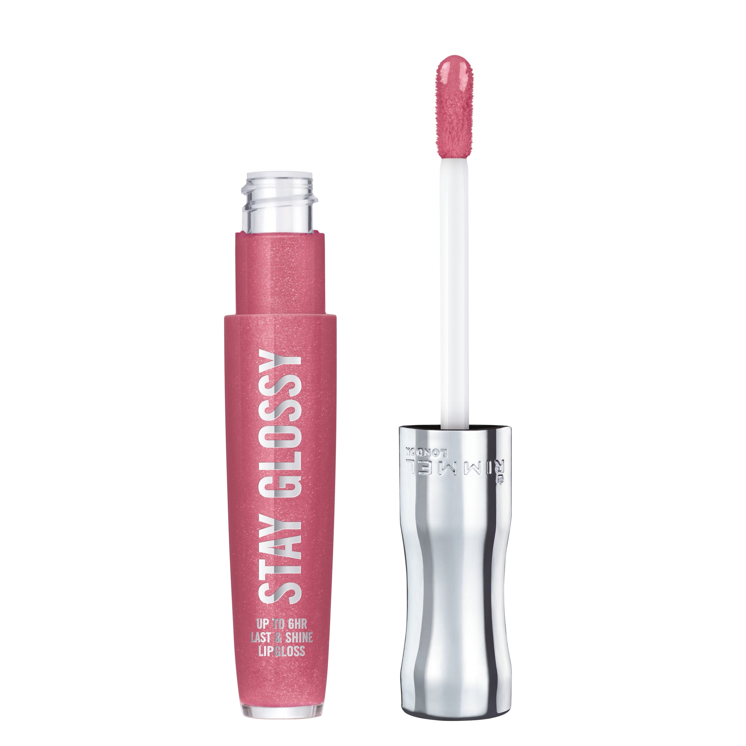 Rimmel Stay Glossy Lip Gloss, Stay My Rose, 0.18 oz