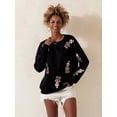 thumbnail image 4 of Sudadera con capucha y parches de purpurina, camiseta vintage con hombre de jengibre, ropa de calle de manga larga, ropa para mujer, camiseta navideña, top de otoño e invierno, 4 of 5