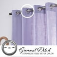thumbnail image 2 of Quality Home Linen Blend Curtains - Stainless Steel Nickel Grommet Top - Lilac - 52" W x 84" L - (Set of 2 Panels), 2 of 4