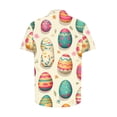 thumbnail image 4 of Blusas y camisas de manga corta con cuello en V Camisa estampada de Pascua para hombre Camisa abotonada Top de poliéster para hombre, 4 of 4