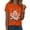 Orange, variant on enyan Cute Spooky Season Fall Graphic Funny Tees Ghost Print T-Shirt Tops Women Halloween Shirt Orange,L