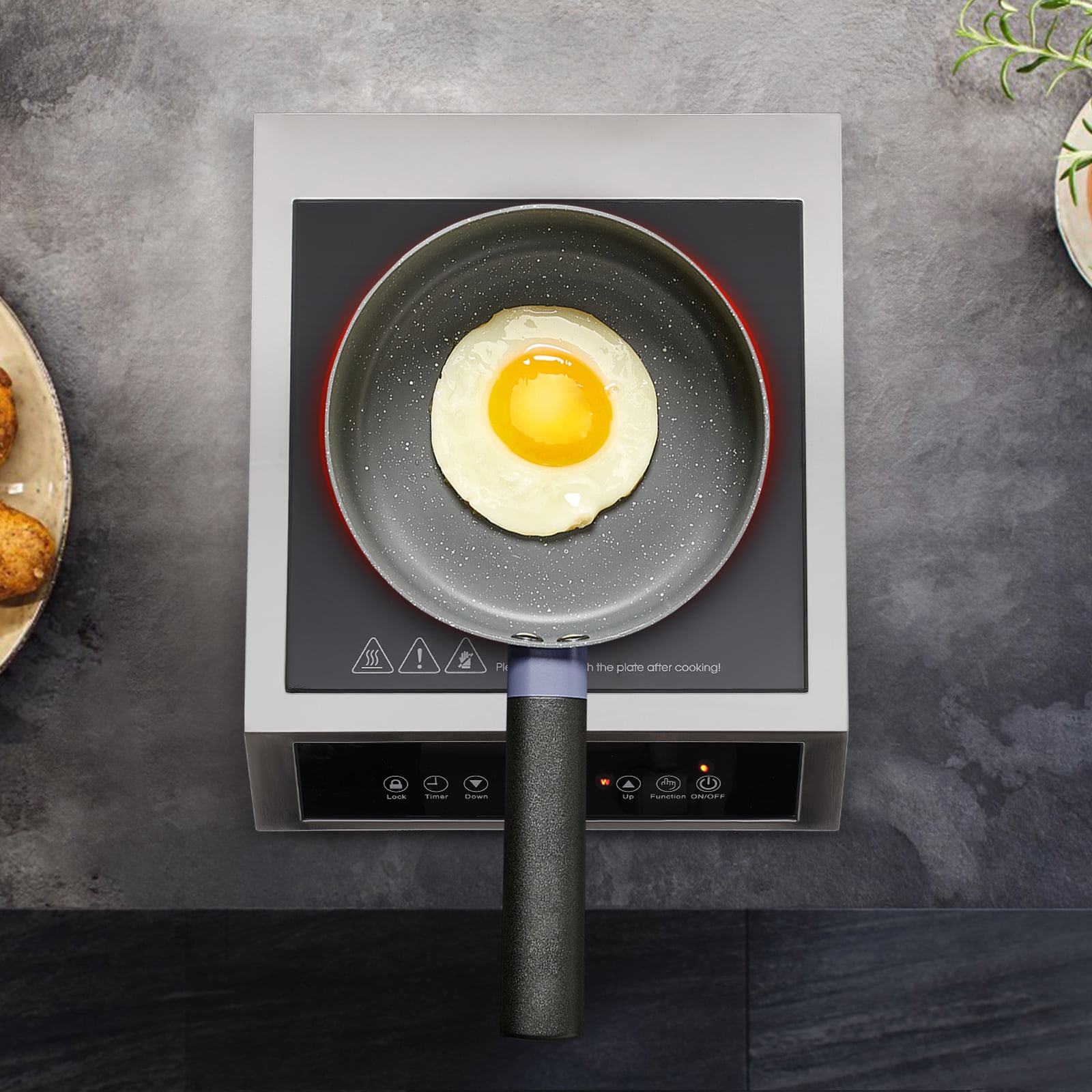 Vintoro 1800W Induction Cooktop with A Child Lock, Commercial Single Induction Hob, Overheat Protection