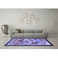 thumbnail image 3 of Ahgly Company Indoor Rectangle Abstract Blue Contemporary Area Rugs, 6' x 9', 3 of 4